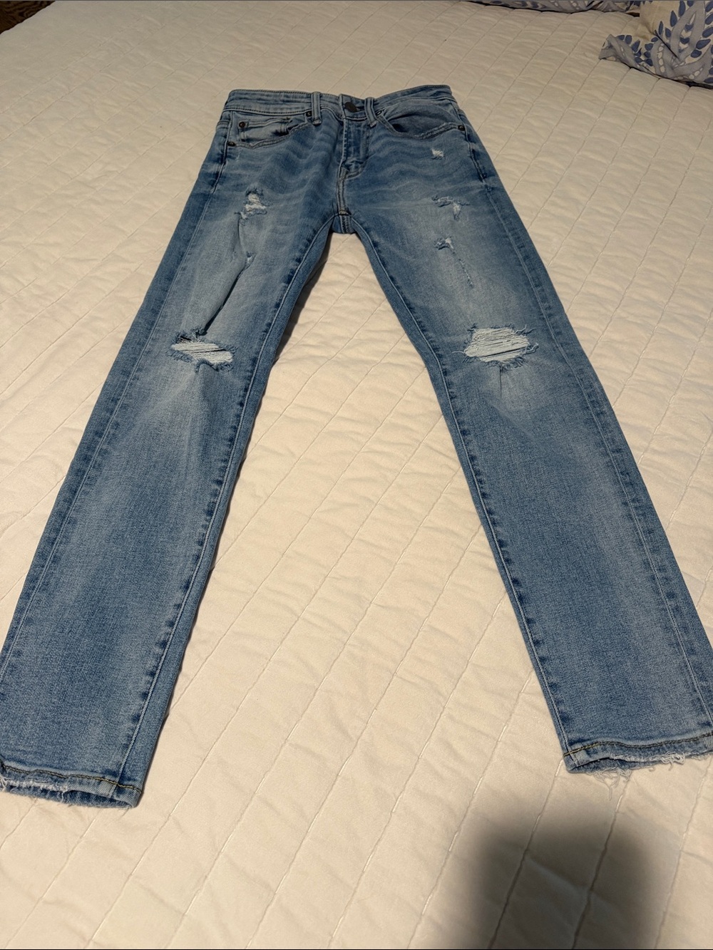 American Eagle Outfitters Light Blue Women's Jeggings - Faded Denim
